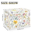 thumbnail image 5 of Yayeee Collapsible Cube Storage Bin with Lid Fabric Closet Decorative Basket with Handles, Watercolor Wildflowers, 5 of 7