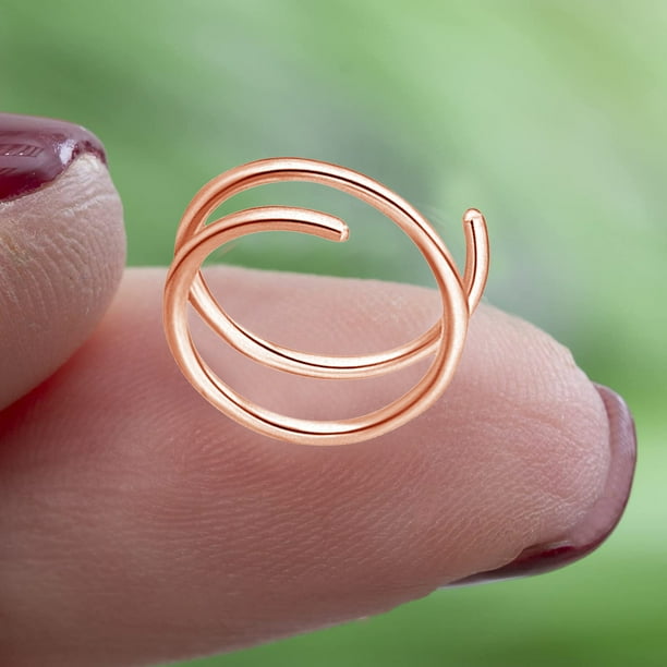 Shiusina Double Nose Hoop Ring For Piercing Nose Hoop, Nose Ring Hoop