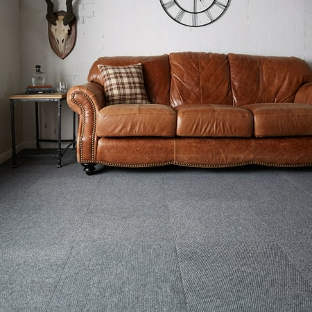 Mohawk Home Peel & Stick Polyester Carpet Tiles - 16 Tiles/ 36 sq. (Best Price Carpet Tiles)