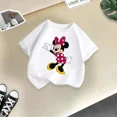 thumbnail image 3 of Linda camiseta de algodón de verano para niños de Minnie, linda camiseta de cuello redondo informal de moda para niños y niñas con dibujos animados de Disney, ropa para niños, 3 of 5