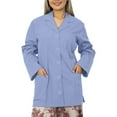 thumbnail image 4 of Panda Uniform by HeedFit Women's 32" Medical Lab Coat, Snap Front, Notched Lapel, 3XL, Sky Blue, 4 of 6