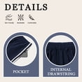 thumbnail image 6 of TEMOFON Summer Pants for Women Elastic Waistband Casual Sweatpants for Joggers with Pockets Wide Leg Blue Clothing M, 6 of 10