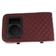 thumbnail image 1 of Funda del Consola Central del Coche Almohadilla del Consola Central con Soporte para Vaso 13.39"x7.48"x2.76" Negro Rojo Oscuro Cuero Nappa, 1 of 1