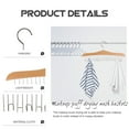 thumbnail image 3 of ULTNICE Multi Hook Hanger Natural Wood Color Space Saving Clothes Organizer 1 PCS, 3 of 8