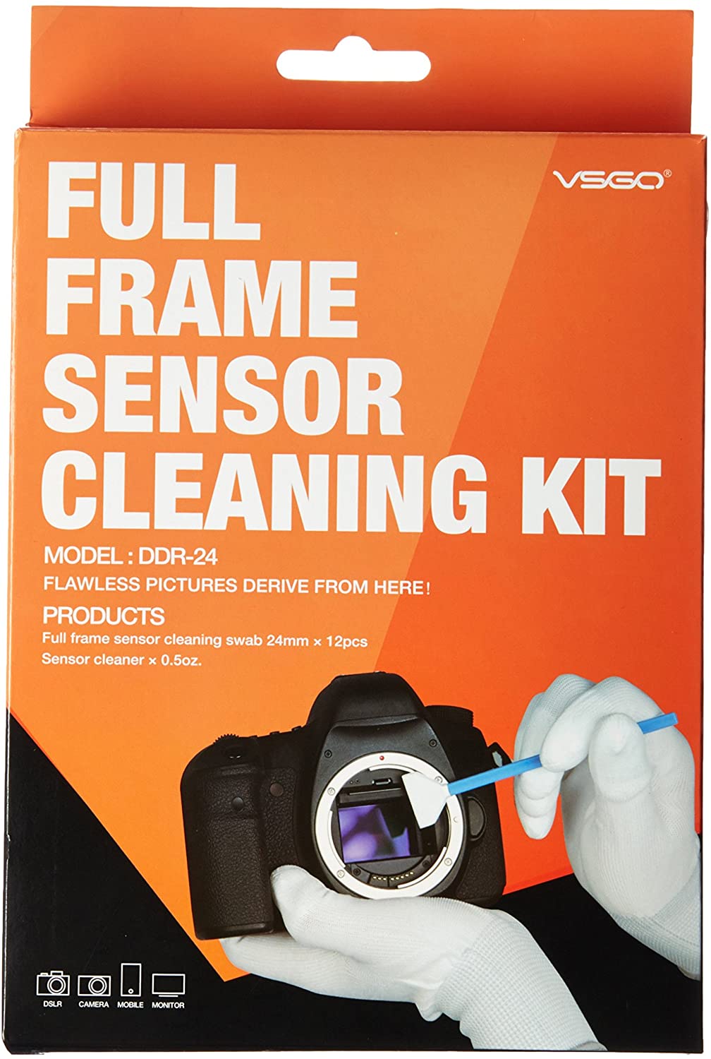 VSGO DDR24 DSLR or SLR Digital Camera Sensor Cleaning Kit for FullFrame Sensors (12 X 24mm