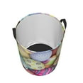 thumbnail image 3 of Haiem Colorful Easter Eggs Leather Dirty Clothes Laundry Basket,Sturdy & Waterproof,Collapsible Round Design For Efficient Space Management,Multi-Purpose Storage Basket, 3 of 8