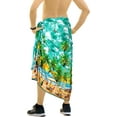 thumbnail image 3 of LA LEELA Men's Swim Bath Trunk Swimsuit Regular Surfing Swimwear Sarong Long Pareo Beach Wrap One Size Sea, Holiday Summer Vacation Party, 3 of 4