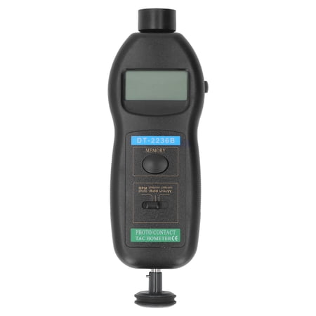 NFTIGB Digital Tachometer Handheld LCD Speed Gauge Contact and Photoelectric Tachometer, Black (10.24 inches / 26 cm) [cite: 1, 8]