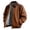 E8-Brown, variant on Men's Bomber Jacket Zip Up Long Sleeve Jacket with Pockets Windbreaker Lapel Collar Shirt Shackets Texture Lightweight Casual Stylish Thermal Spring Sweat Shirts,Dark Green 2XL