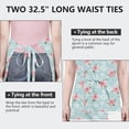 thumbnail image 6 of Pioneer Flower Floral Print Pattern Apron for Women and Men, Cotton Linen Waterproof with Pockets, Adjustable, 33x27 Inch for Kitchen, Gardening, BBQ, Salon, 6 of 6