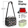 thumbnail image 6 of Lunch Box Pioneer Flower Floral Print Pattern Insulated Lunch Bag for Women Men,Medium Leakproof Lunchbox Cooler Bag Adjustable Strap,10 X 6.7 X 8 Inches, 6 of 6
