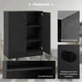 thumbnail image 5 of Giantex 2 Door Storage Base Cabinet, Freestanding Floor Cabinet, Kitchen Cupboard Storage Organizer, Black, 5 of 9