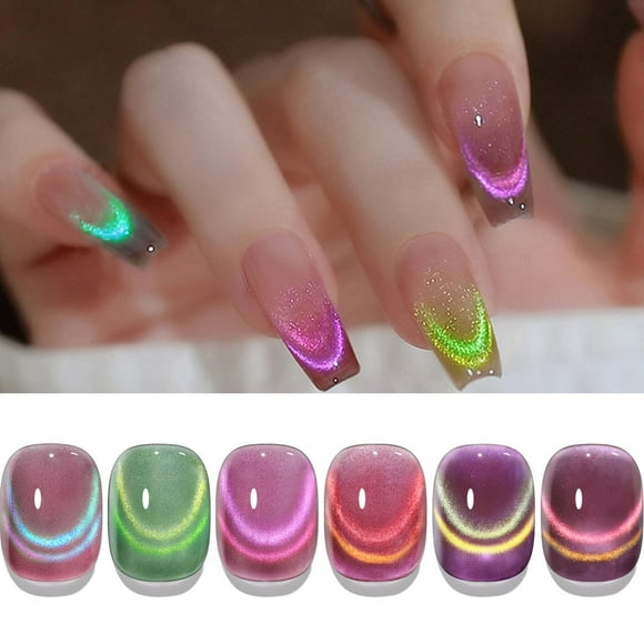 Esmalte de uñas Born Pretty Cat Magnetic Gel Rainbow Aurora, 6 unidades