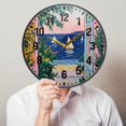 thumbnail image 6 of Yayeee Wall Clock Battery Operated 11.9" Silent Quartz Non-Ticking for Living Room Decor, Colorful Seaside, 6 of 8