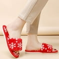 thumbnail image 2 of Christmas Slippers House Shoes for Women Fluffy Soft Cozy Bedroom Cartoon Plush Cute Slippers for Indoor Outdoor Use, 2 of 6