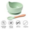thumbnail image 4 of Xingzhi Bowl Spoon Set Toddler Food Feeding Silicone Bowl Spoon Kit Feeding Tableware Set, Y3, 4 of 9
