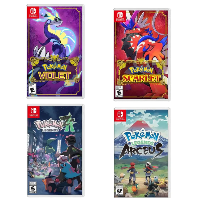 Nintendo Switch Juegos Pokemon: Z-a + Violet + Scarlet + Arceus