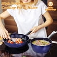 thumbnail image 2 of SUGIFT Kitchen Cookware Sets Nonstick Ceramic Bule,1.2 Quart Pot Saucepan with Lid+8 inch Small Frying Pan, 2 of 10