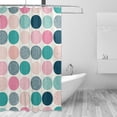 thumbnail image 2 of Coolnut Colorful Polka Dots Bathroom Waterproof Shower Curtain Set Bathtub Curtain with 12 Hooks for Bathroom Decor,Hotel,Room,60"x 72", 2 of 6