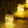 thumbnail image 1 of Solar Lamp, 4 Pieces Solar Mason Jar Light Led Light For Outdoor, 1 of 5