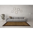thumbnail image 3 of Ahgly Company Indoor Rectangle Checkered Brown Modern Area Rugs, 2' x 4', 3 of 4
