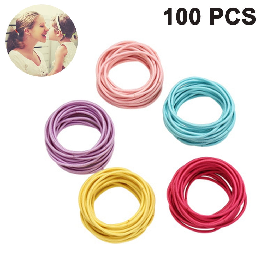 4 Large Thick Colour Spiral Plastic Hairbands Bobbles Stretchy Ponytail HairBand 