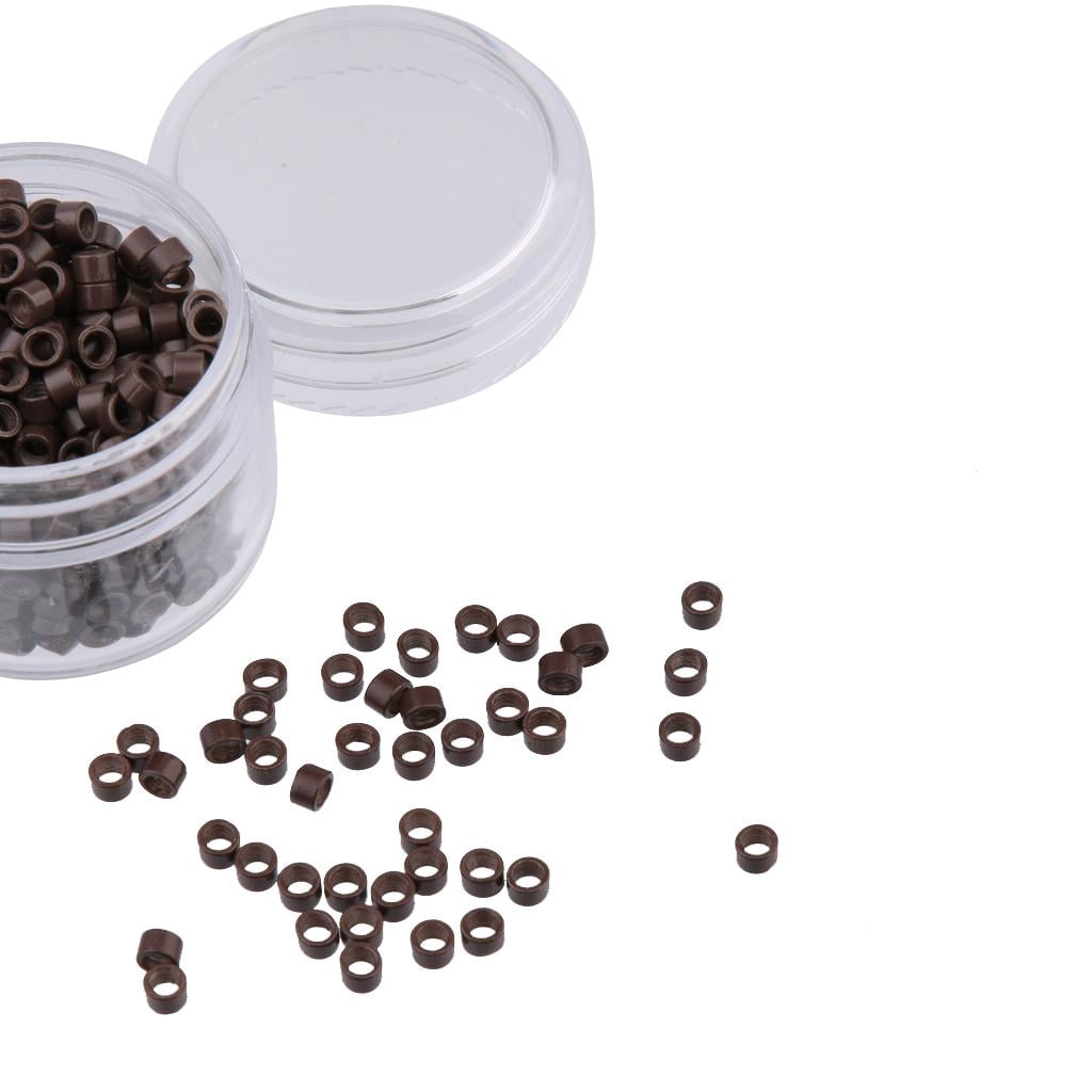 EHJRE 3- 500Pcs 3mm Silicone Micro Nano Rings Beads for Hair 4 Pcs