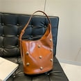 thumbnail image 4 of Yokua Large Capacity Shoulder Bag for Women Commuters Casual PU Rivets Bucket Handbag, 4 of 21