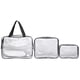 thumbnail image 1 of 3 bolsas de cosméticos transparentes de PVC para artículos de tocador, organizador de almacenamiento impermeable Negro, 1 of 9
