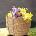 thumbnail image 5 of Seagrass Storage Basket Handwoven Natural Round Woven Basket with Sturdy Handles for Home Organization, Boho Decor, Blankets, Laundry, Toy Storage, Holder, Ideal for Living Room, Bedroom Use, 5 of 5