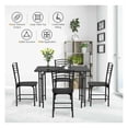 thumbnail image 5 of 5 Pieces Wood Rectangular Dining Table Set, 5 of 9