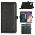 thumbnail image 3 of For Motorola G Stylus 5G (MultiCarrier 6.6" 16MP Camera) 2023 Wallet Premium PU Vegan Leather ID Multiple Card Holder Money with Strap - Black, 3 of 5