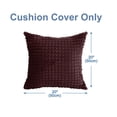 thumbnail image 5 of Pack of 2,Throw Pillow Cover Fluffy Cushion Cover (20"x20",Chocolate Color), 5 of 6