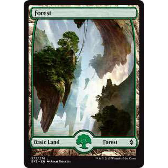 MtG Battle for Zendikar Land Forest (Full-Art, Foil) #272