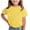 Yellow, variant on BLTIBY Girls Boys Short Sleeve T Shirts Kids Summer Tops Crewneck Cute Graphic Pullover Tees Fashion Casual Dark Gray 7-8Years