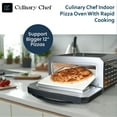 thumbnail image 6 of Culinary Chef Indoor Pizza Oven with Rapid Cooking, 3 Heat Modes, X-Large Rack, Dual Temperature Control, Preset Functions, Cutter, and Removable Stone, Stainless Steel, 6 of 7