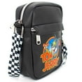 thumbnail image 2 of Hanna Barbera Bag, Crossbody, with Tom and Jerry Logo Pose, Black, Vegan Leather, 2 of 7