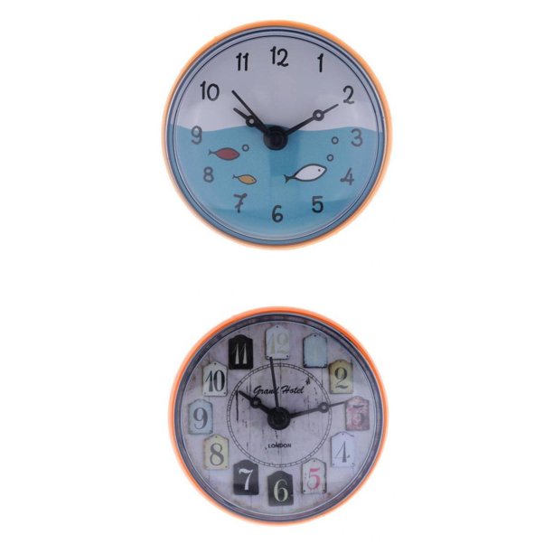 Reloj de Pared con Ventosa Resistente Al Agua para Baño/cocina naranja3 naranja5 Sunnimix Reloj de baño a prueba de agua