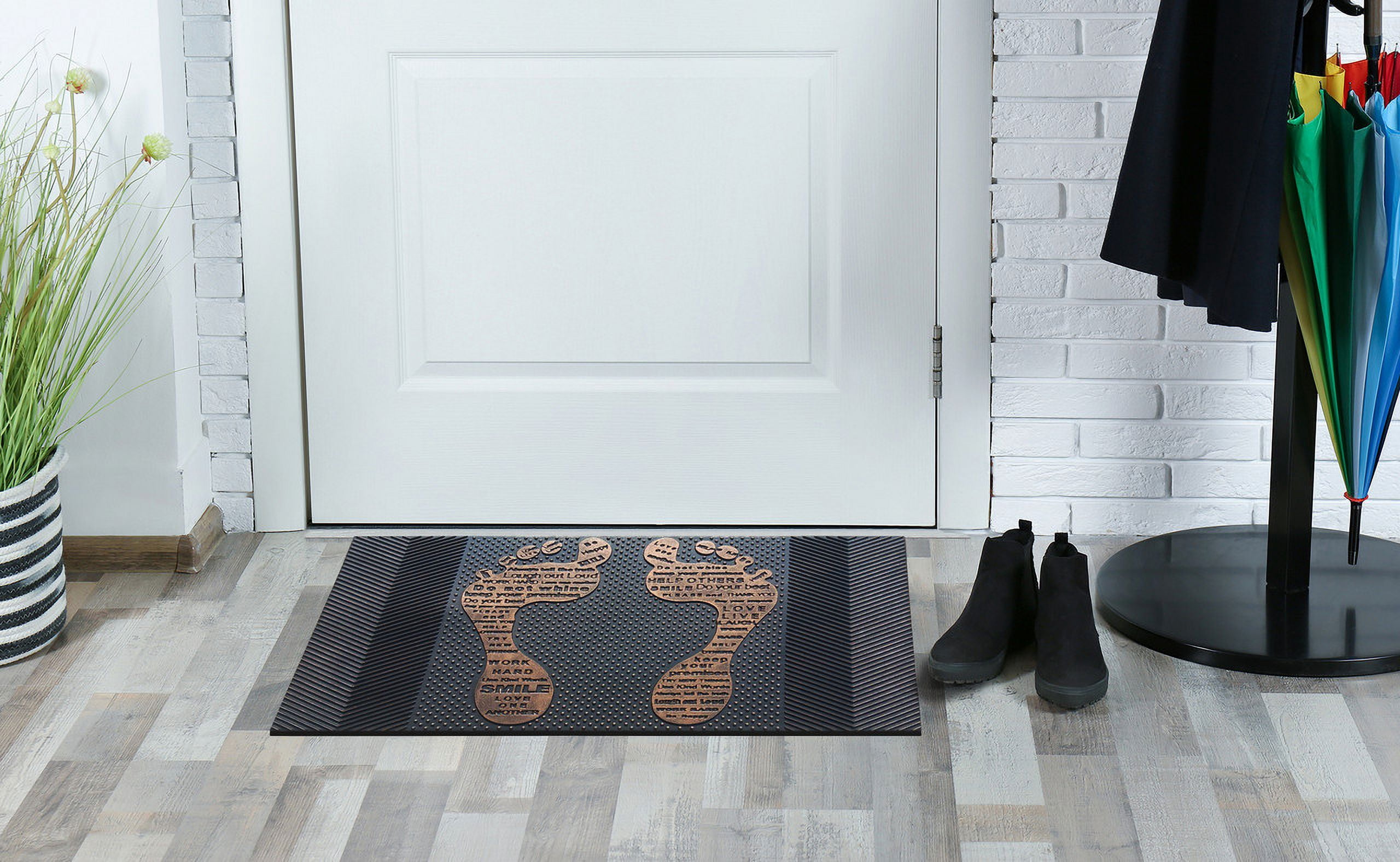 A1HC Funny Feet Bronze Rubber Grill Mat Beautiful Copper Finished 18 in. x 30 in. Doormat