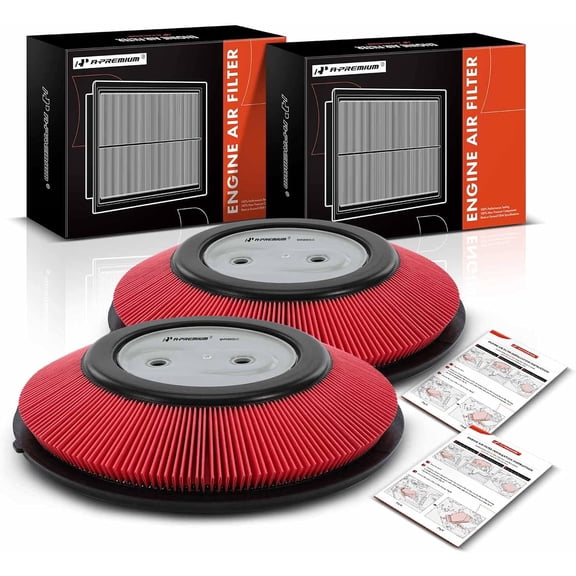A-Premium 2-PC Engine Air Filter Compatible with Nissan D21 Pickup, Frontier, Pickup, Xterra 1990-2004, L4 2.4L, Replace# 16546-86G00