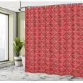 thumbnail image 4 of Ambesonne Traditional Shower Curtain, Japanese Curved Leafage, 69"Wx75"L, Vermilion White, 4 of 4