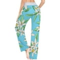 thumbnail image 5 of Women's Pajama Pants Floral Spring Pattern Comfy Stretch Sleepwear Essentials womens Lightweight Lounge Terry Pajama Pant, X-Large, 5 of 7