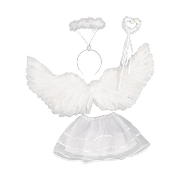 Disfraz de hada Yuyangstore para niñas 4 piezas ala de ángel