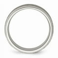 thumbnail image 2 of Titanium/Ss Titanium Polished With Sterling Silver Inlay Stone Finish Center Grooved Band (Size 11) Made In China tb83-11, 2 of 4