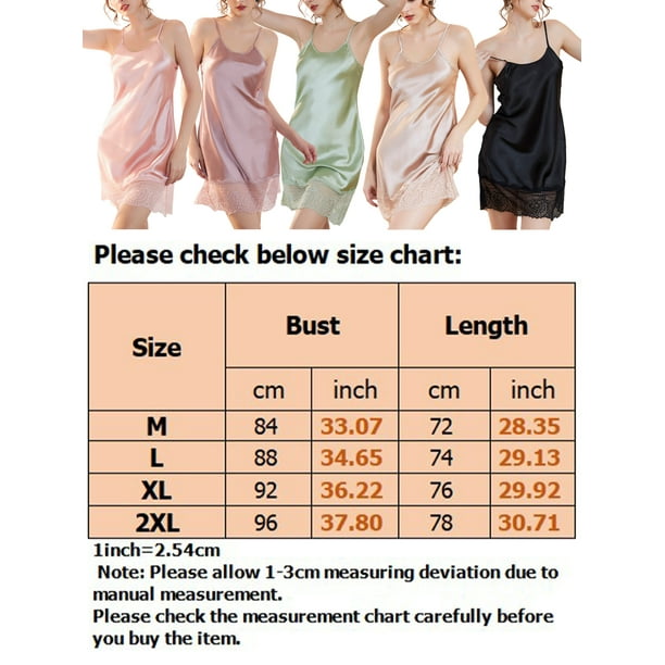 MAWCLOS Women's Nightgowns Silk Pajama Dresses Lace Trim Sleep Dress Lounge  Nightdress Sleeveless Sleepwear Green L 