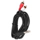 thumbnail image 4 of Cable de adaptador Masculino Estéreo, Cable de audio de 6.35 mm Un cable dual de 6.35 mm de 6.35 mm Transferir con precisión Señales de audio Estéreo Separadas para conectario, 4 of 7