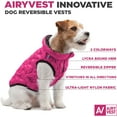 thumbnail image 4 of AiryVest Flexible Cold Weather Dog Jacket | Lightweight Reversible Warm Dog Jacket - Water Resistant Windproof Puffer Jacket | Insulated Dog Coats for Medium , Small & Large Dogs | Pink-Black, 4 of 7