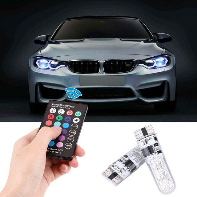 4 Bombillas LED Coloridas T10 SMD 5050 RGB con Control Remoto Ultrabrillantes bajo Consumo de Energía 16 Colores 4 Modos de Iluminación Ideales para Interiores Cúpula ANGGREK Otros