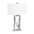 thumbnail image 5 of Floral Table Lamp – Modern Stainless Steel Base with Brass Branch & White Linen Shade, 30.5” Tall, 5 of 5