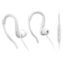 Magnavox White Earhook Headphones with Microphone & Optical Fiber Cable MHP4855WT